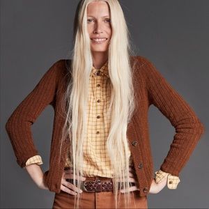 Madewell Merritt Shrunken Cardigan Golden Maple